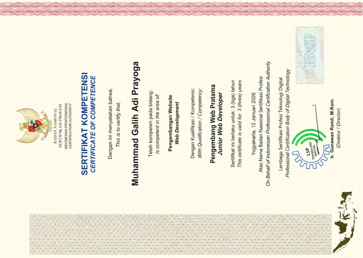 Junior Web Developer Certificate